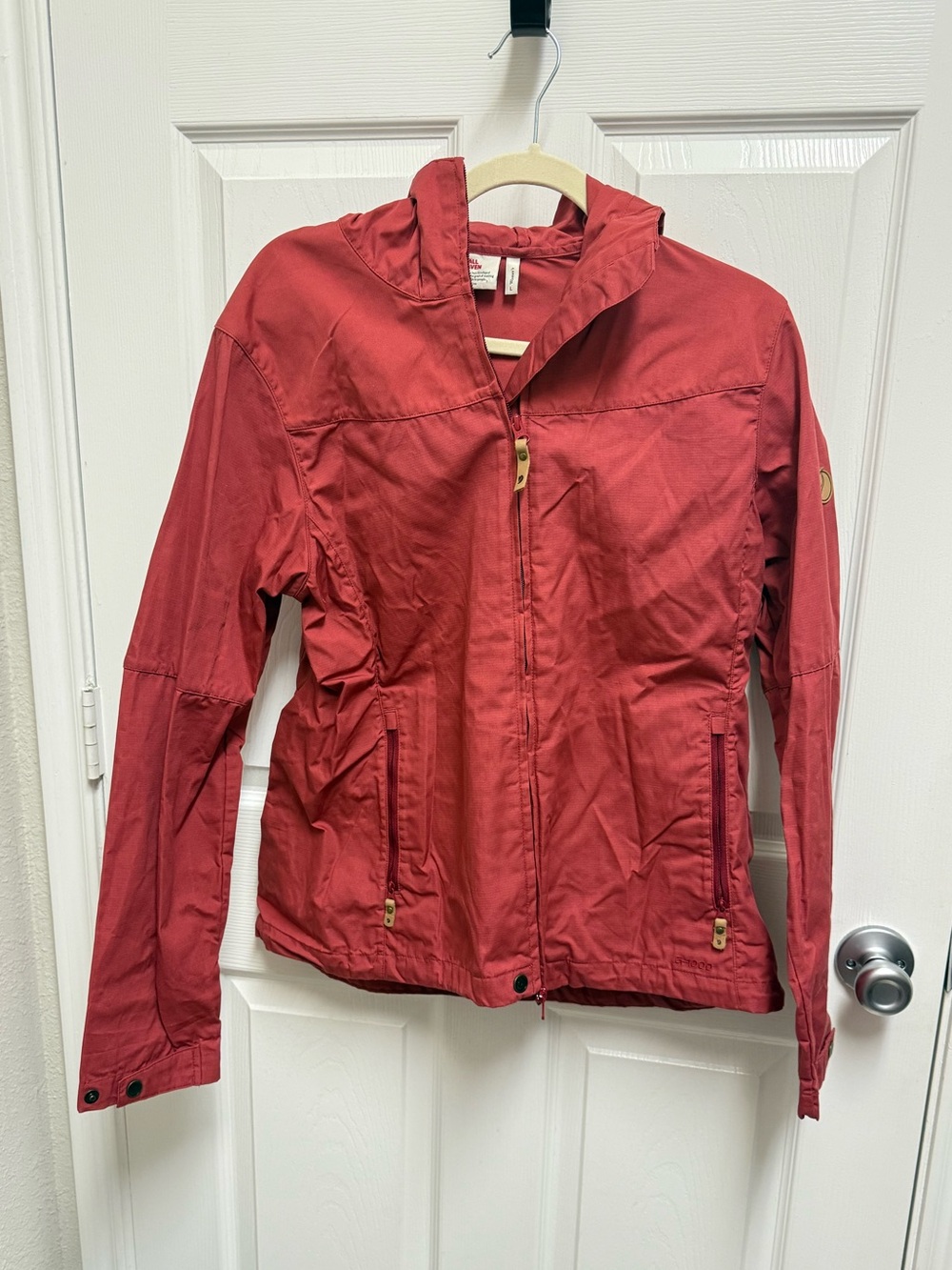 Fjallraven Red Lightweight Hooded Jacket